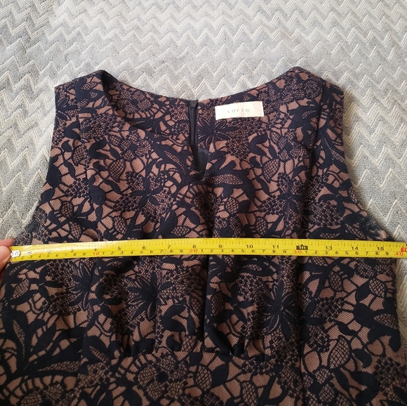 Loft 82 navy blue and cream floral lace dress - Picture 9 of 9